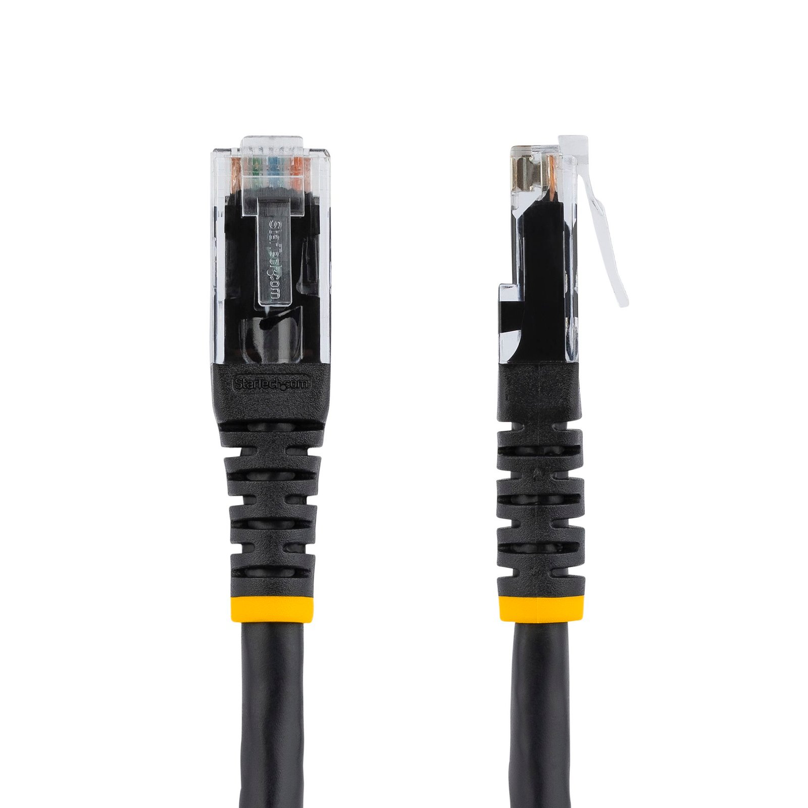 8ft CAT6 Ethernet Cable - Black CAT 6 Gigabit Ethernet Wire -250MHz 100W PoE RJ45 UTP Molded Network/Patch Cord w/Strain Relief/ Individually Tested - Image 2