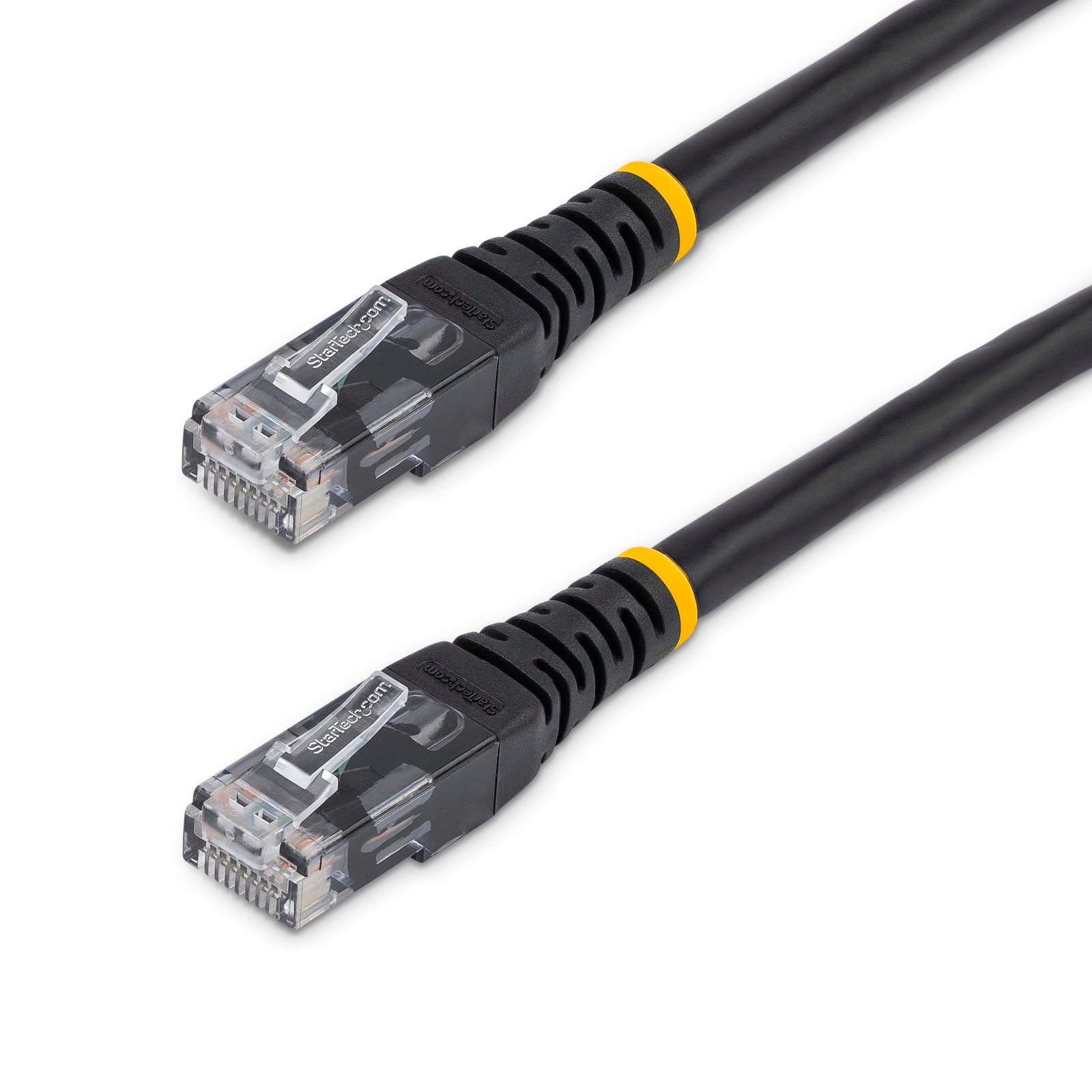 100ft CAT6 Ethernet Cable - Black CAT 6 Gigabit Ethernet Wire -250MHz 100W PoE RJ45 UTP Molded Network/Patch Cord w/Strain Relief/