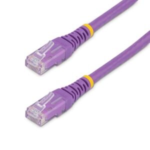 10ft CAT6 Ethernet Cable - Purple CAT 6 Gigabit Ethernet Wire -250MHz 100W PoE RJ45 UTP Molded Network/Patch Cord w/Strain Relief/