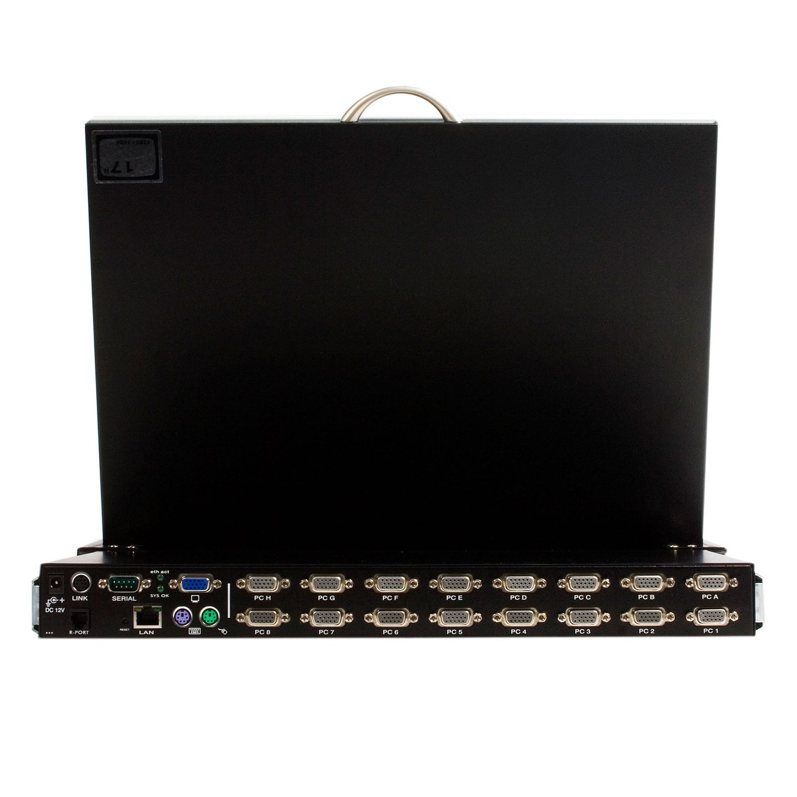 1U 17" Rackmount LCD Console with Integrated 16 Port IP KVM Switch - Image 3
