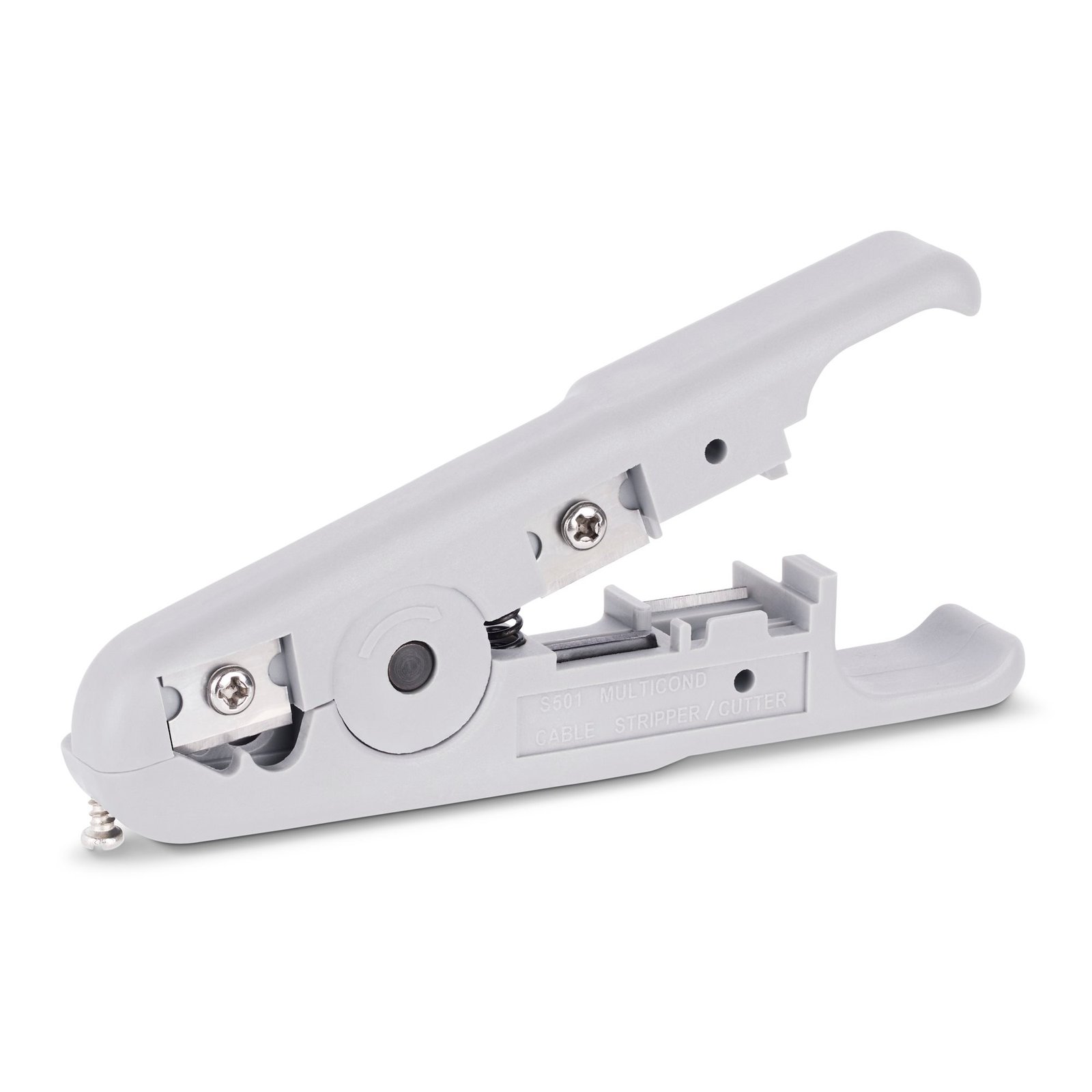 Network Cable Stripper and Cutter, Professional Wire Stripper for UTP/FTP/STP/Coax Cables, Rotary Wire Stripping and Cutting Tool