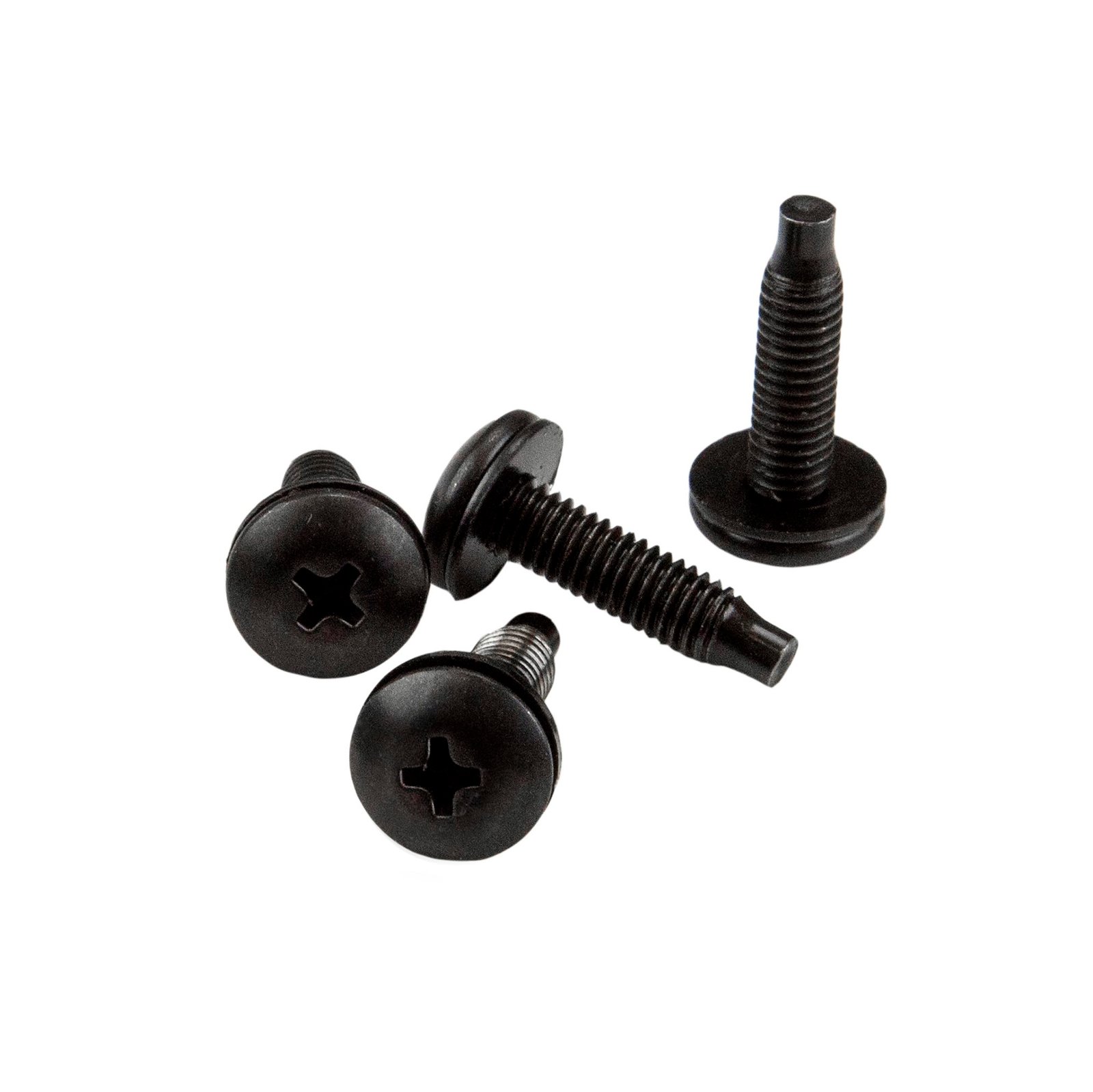 50-Pack 10-32 19mm Screws,Mounting Screws for 19" or 10" Server Racks, Cabinets and Enclosures, Black - TAA