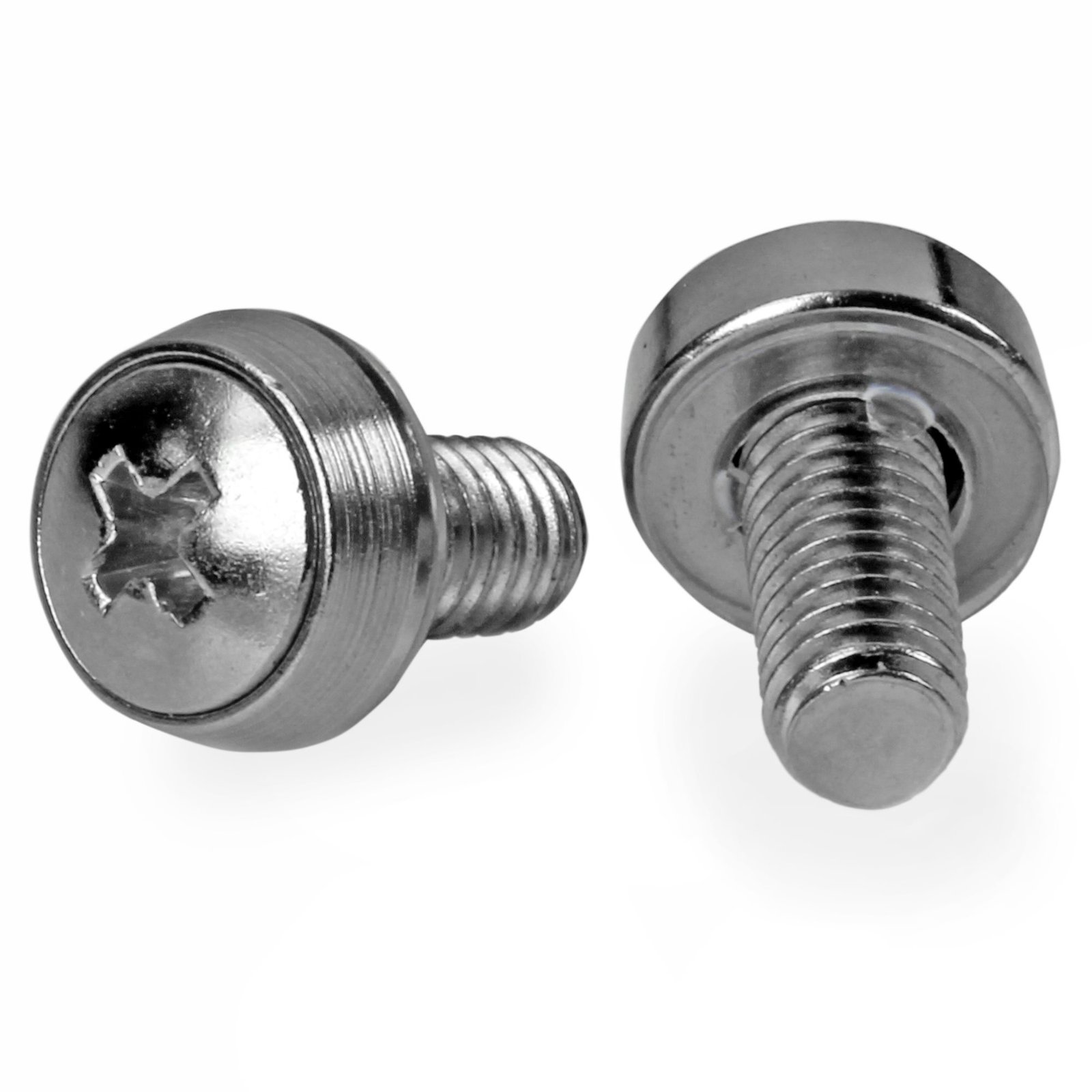 50-Pack 12-24 12mm Nickel Plated Screws, Mounting Screws for 19" or 10" Server Racks, Cabinets and Enclosures, Designed for Rust Control