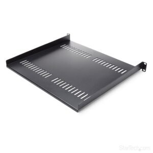 1U Server Rack Shelf - Universal Vented Rack Mount Cantilever Tray for 19" Network Equipment Rack & Cabinet - Heavy Duty Steel – Weight