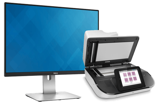 Desktop monitor and document scanner