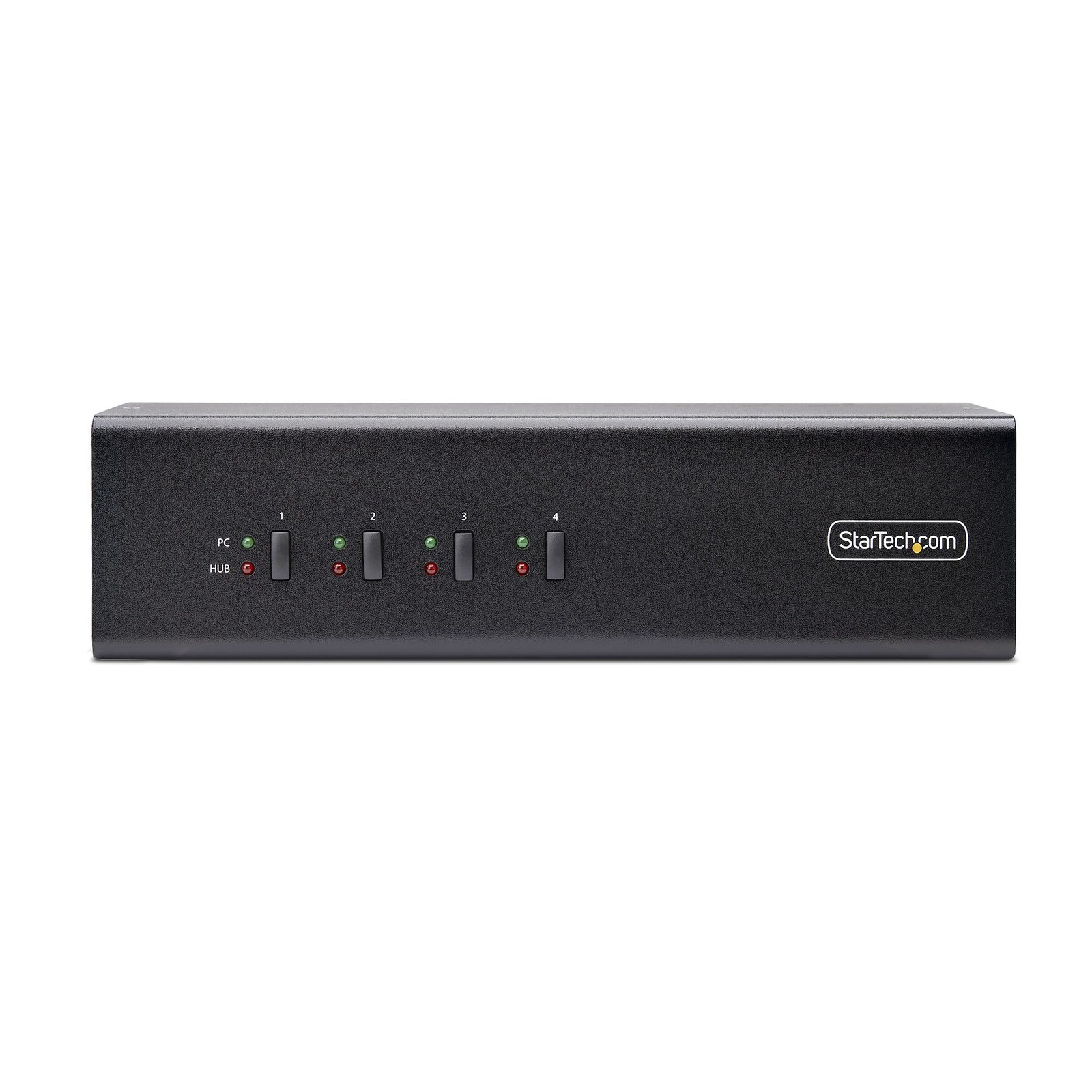 4-Port Dual-Monitor DisplayPort KVM Switch, 4K 60Hz, 2x USB 5Gbps Hub Ports, 2x USB 2.0 HID Ports, Hotkey and Push-Button Switching, TAA Compliant - 3.5mm Audio, HDCP - Image 2