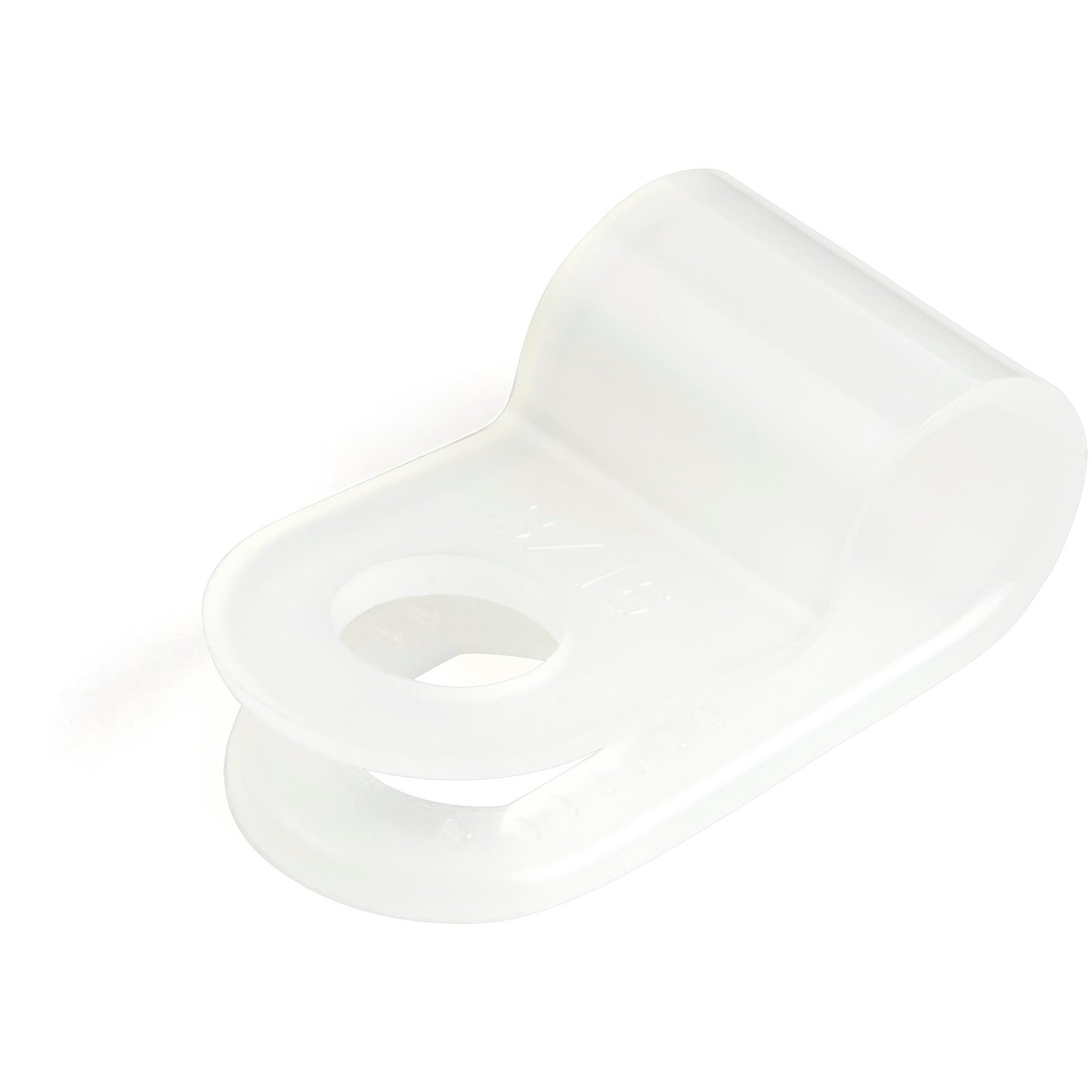 100 Pack Screw Mount Cable Clamps - Small 5mm Bundle Cable Fastener/Holder - R-Type Single Reusable Nylon Clip - Screw Down Ethernet Cord