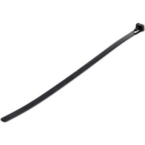 10"(25cm) Reusable Cable Ties - 1/4"(7mm) wide, 2-1/2"(65mm) Bundle Dia. 50lb(22kg) Tensile Strength, Releasable Nylon Ties