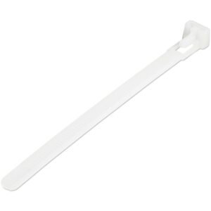 5"(12cm) Reusable Cable Ties - 1/4"(7mm) wide, 1-1/8"(30mm) Bundle Dia. 50lb(22kg) Tensile Strength, Releasable Nylon Ties, Indoor/Outdoor