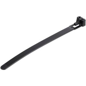 5"(12cm) Reusable Cable Ties - 1/4"(7mm) wide, 1-1/8"(30mm) Bundle Dia. 50lb(22kg) Tensile Strength, Releasable Nylon Ties, Indoor/Outdoor