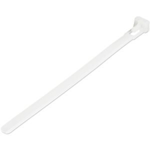 6"(15cm) Reusable Cable Ties - 1/4"(7mm) wide, 1-3/8"(35mm) Bundle Dia. 50lb(22kg) Tensile Strength, Releasable Nylon Ties, Indoor/Outdoor