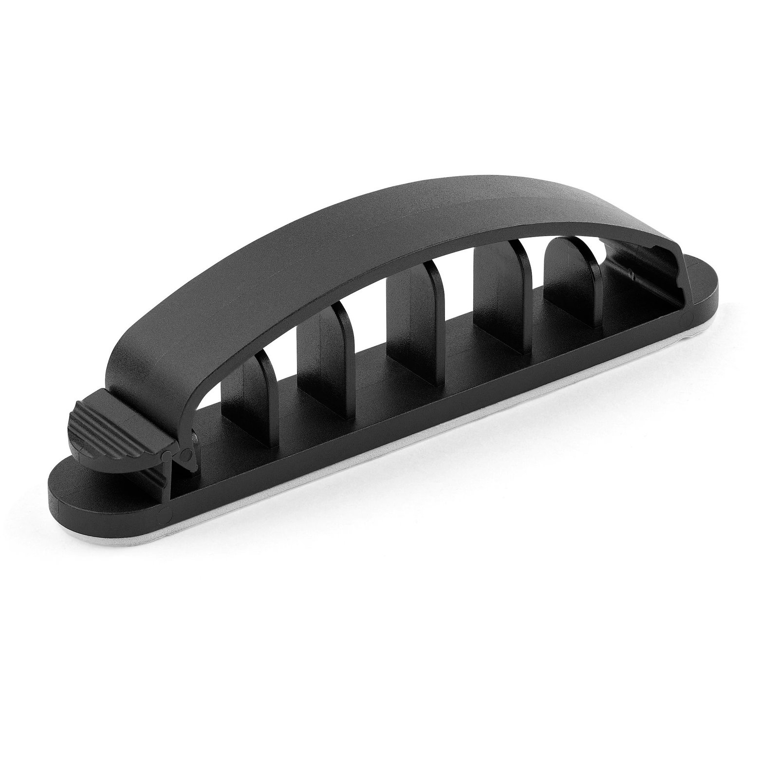 100 Pack Cable Management Clips - Self Adhesive 6 Slot Cable Comb - Resusable Desktop USB/Computer/Ethernet/AV Cord Organizer - Sticky