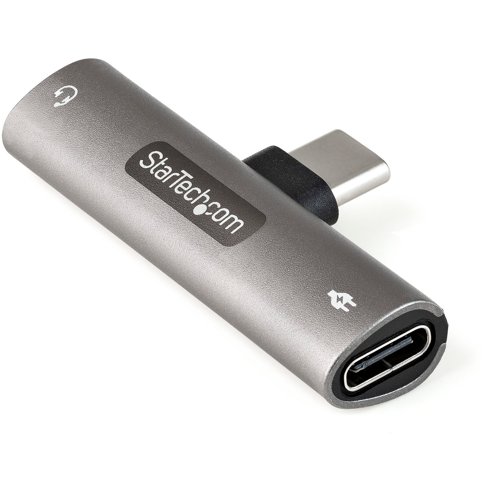 USB C Audio & Charge Adapter - USB-C Audio Adapter w/ 3.5mm TRRS Headphone/Headset Jack and 60W USB Type-C Power Delivery Pass-through