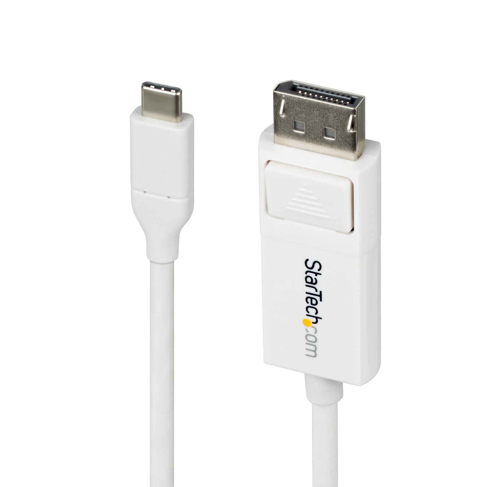 6ft (2m) USB-C to DisplayPort 1.2 Cable, Bidirectional, 4K 60Hz, White Video Adapter Cord for Apple MacBook Pro / Air M1 M2 M3 M4, Mac Mini