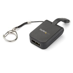 Compact USB C to DisplayPort 1.4 Adapter - 8K 60Hz/4K USB-C to DP Video Converter w/ Keychain Ring - USB Type-C DP Alt Mode (HBR3 HDR DSC)