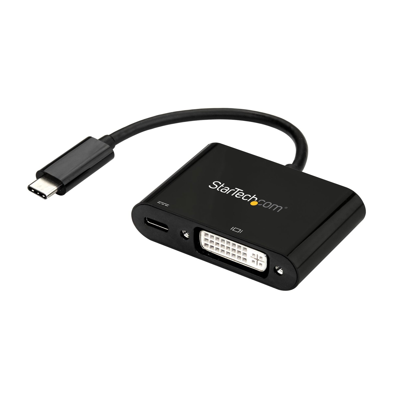 USB C to DVI Adapter with Power Delivery - 1080p USB Type-C to DVI-D Single Link Video Display Converter w/ Charging - 60W PD Pass-Through