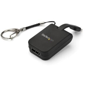 Compact USB C to HDMI Adapter - 4K 30Hz USB Type-C to HDMI Video Display Converter with Keychain Ring - USB-C DP Alt Mode to HDMI Monitor