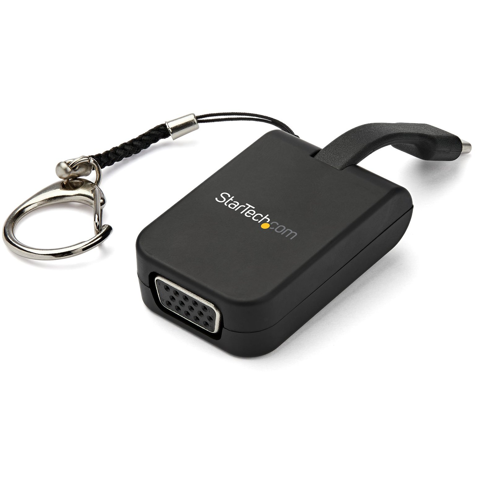 Compact USB C to VGA Adapter - 1080p USB Type-C to VGA Video Display Converter with Keychain Ring - Active USB-C DP Alt Mode to VGA Monitor