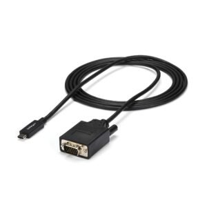 6.6ft (2m) USB C to VGA Cable - 1920x1200/1080p USB Type C to VGA Video Active Adapter Cable - Thunderbolt Compatible - Laptop to VGA