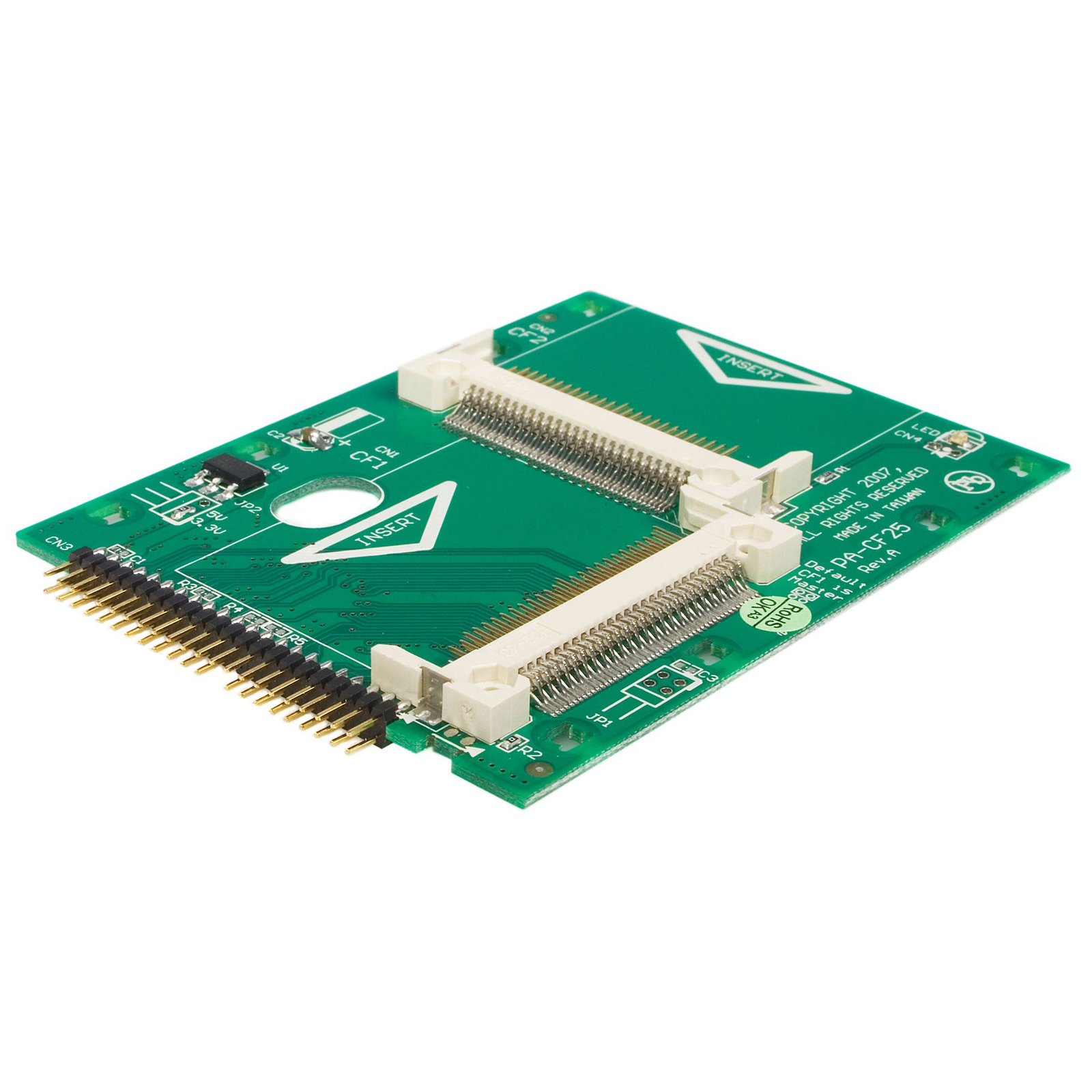 2.5in IDE to Dual Compact Flash SSD Adapter Card