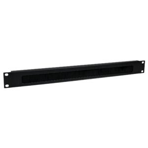 1U High-density Brush Strip Cable Management Panel, Sturdy Steel Horizontal Data Centre Cable Organizer