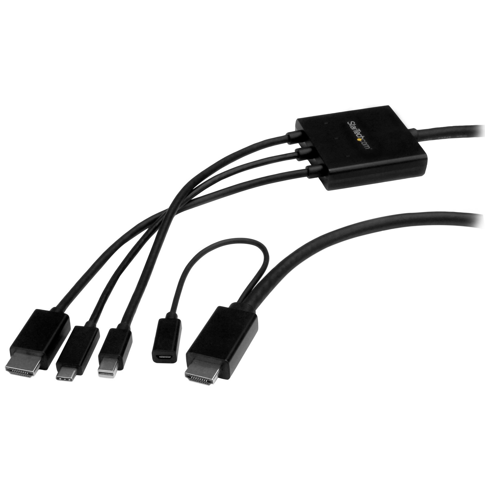 6.6ft (2m) USB-C, HDMI or Mini DisplayPort to HDMI Converter Cable