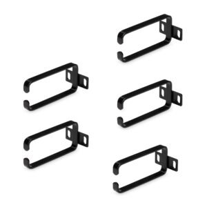 5-Pack 1U Vertical 1.8 x 3.9in (4.5 x 10cm) Server Rack Cable Management D-Ring Hook; Network Rack-Mount Cord Organizer; Cable Manager for