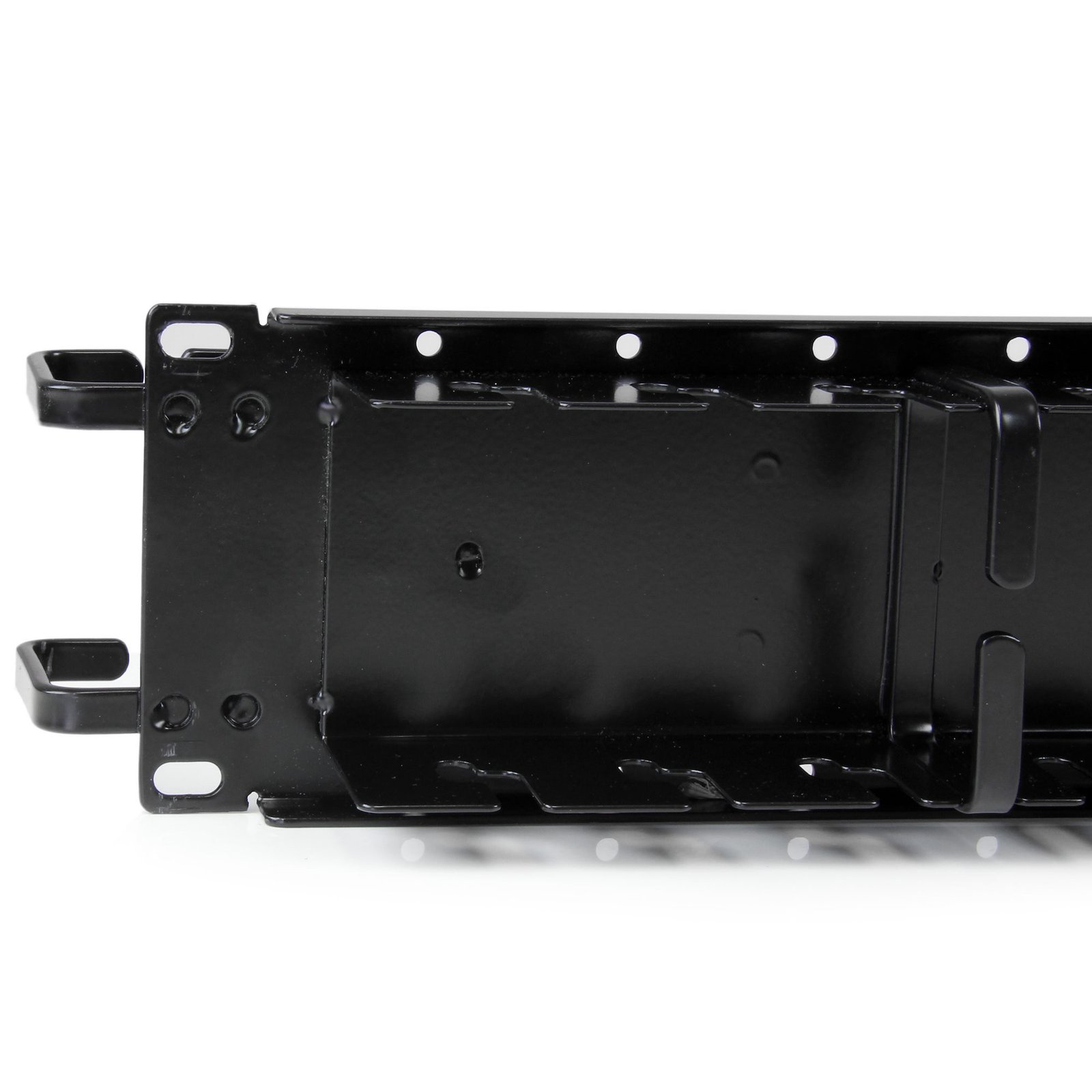 2U Double-Sided Horizontal / Vertical Cable Management Panel with Finger Duct & D-Ring Hooks - TAA - Image 3
