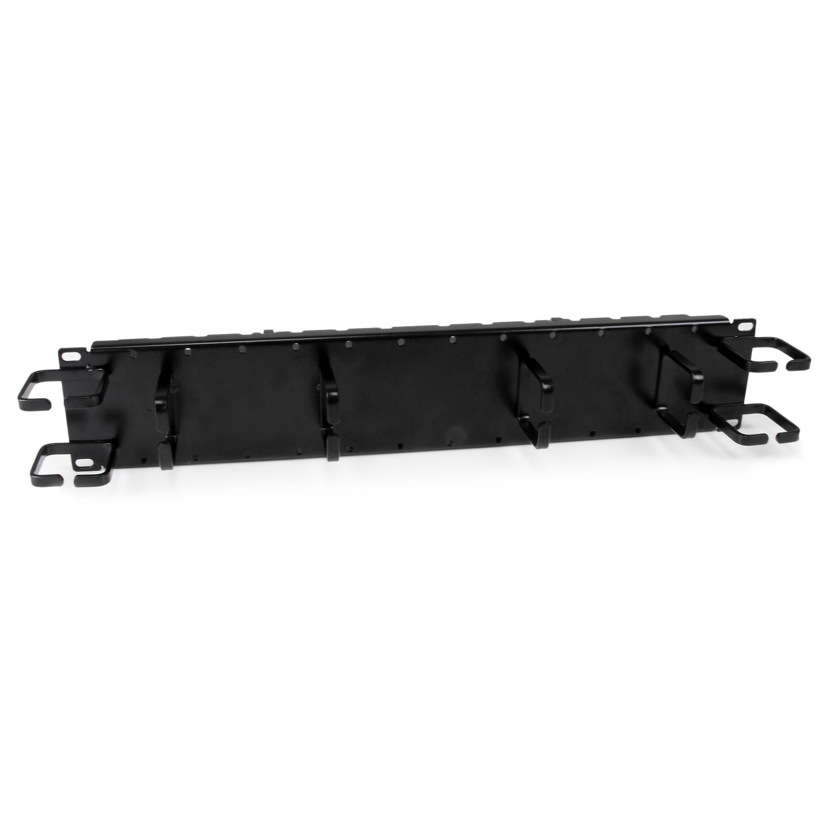 2U Double-Sided Horizontal / Vertical Cable Management Panel with Finger Duct & D-Ring Hooks - TAA