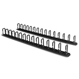 2-Pack 20U Vertical Server Rack Cable Management with D-Ring Hooks, 40U Network Rack Cord Manager Panels, 2x 3ft (91cm) Wire Organizers