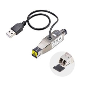 Gigabit Fiber to RJ45 Ethernet Media Converter Dongle, Optical Singlemode 10km/Multimode 800m, USB Powered, Compact Design, Metal Housing