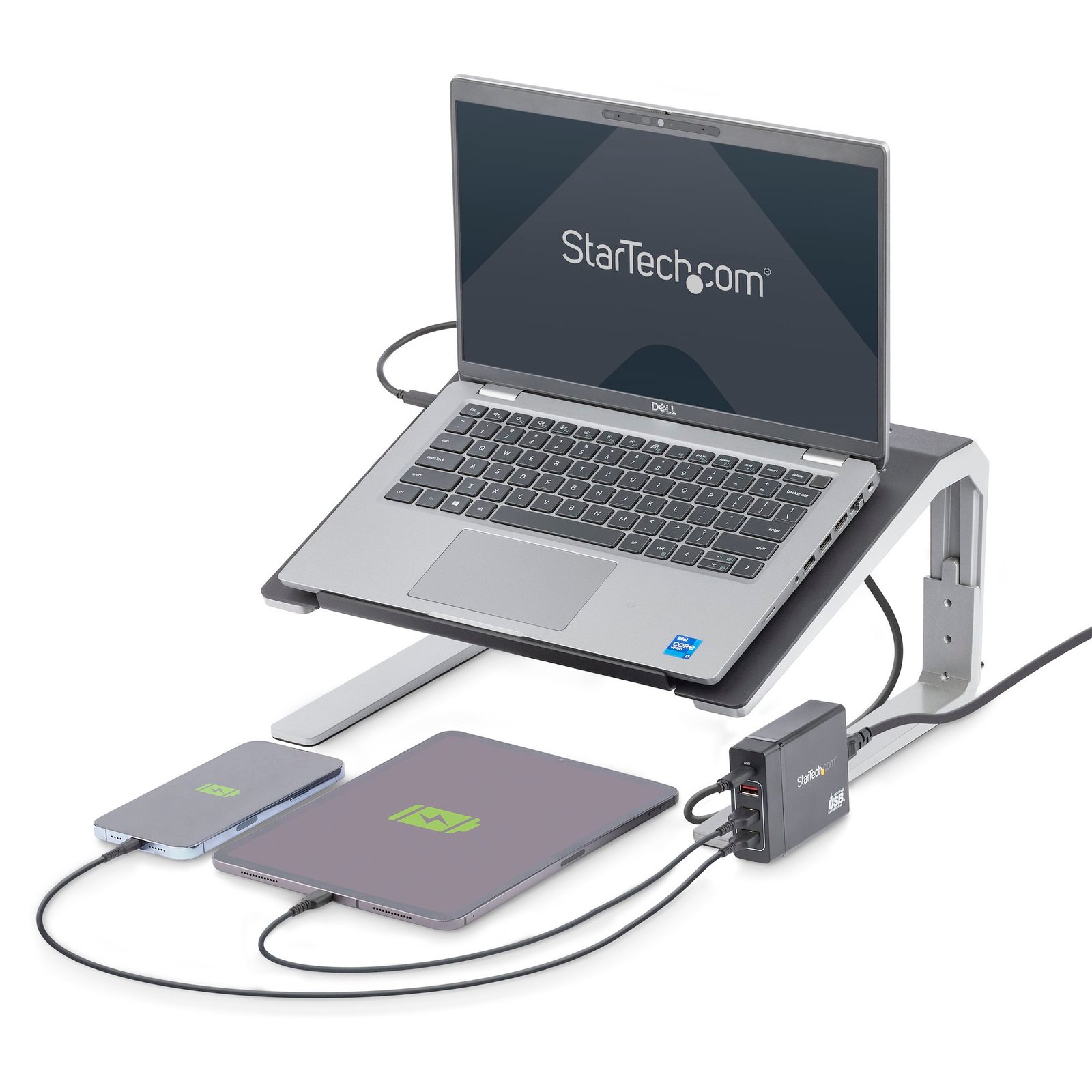 USB-C Charging Station - 72W Desktop Charger - 1x USB-C + 3x USB-A (60W Power Delivery + 12W) - Portable USB Type-C Charger - Laptop Replacement Charger - USB-C Power Adapter - Image 2