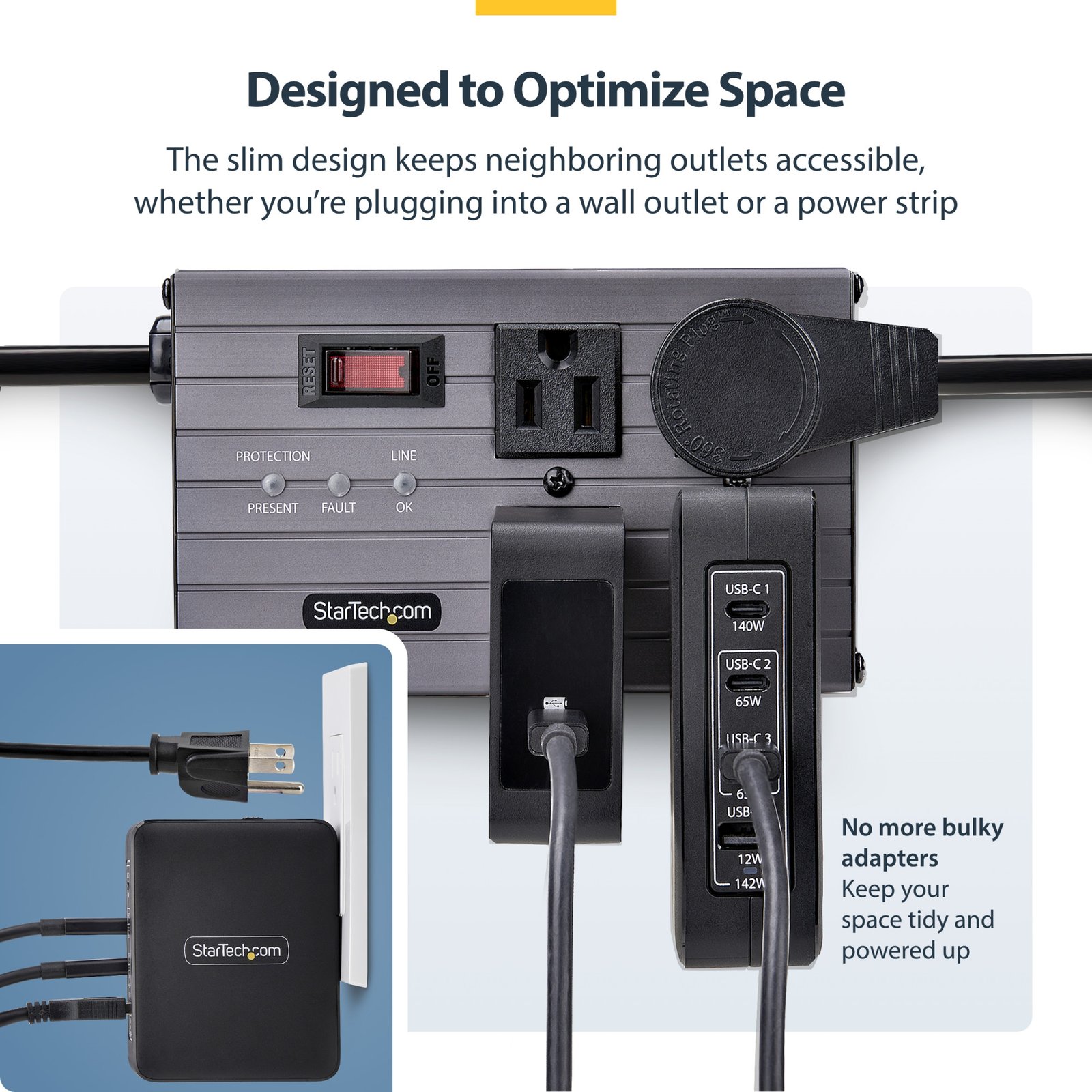 140W USB-C Wall Charger, 3x USB-C/1x USB-A, PD 3.1 International GaN Power Adapter for MacBook/Dell XPS/Inspiron - Image 15