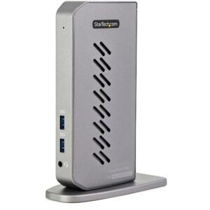 USB-C USB-A Dock - Hybrid Universal USB 3.0 Docking Station for USB-C or USB-A Laptop - Dual Monitor 4K 60Hz HDMI/DisplayPort - 6x USB-A