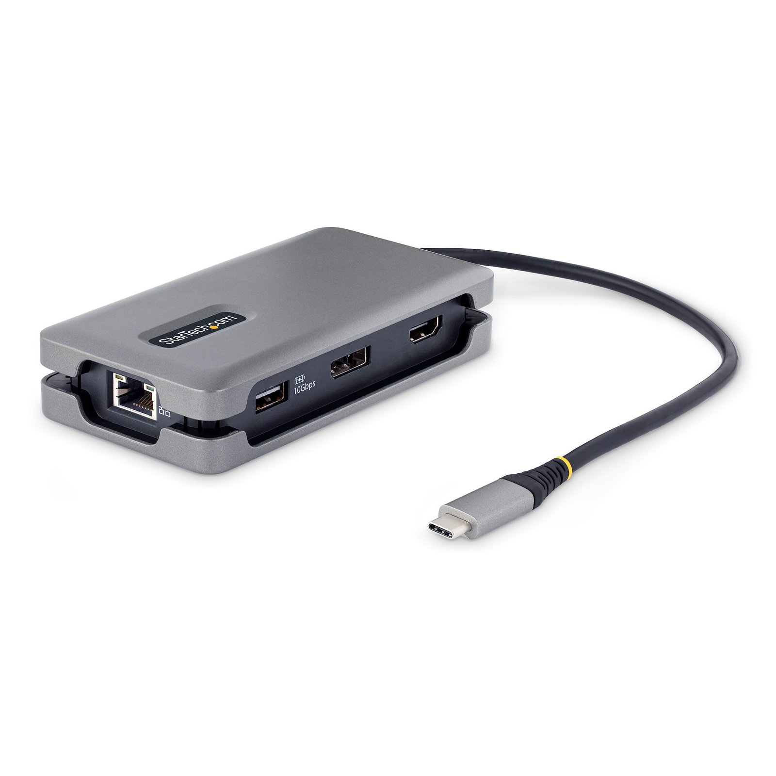 USB-C Multiport Adapter - 4K 60Hz HDMI/DP - 3-Port USB Hub - 100W Power Delivery Pass-Through - GbE - Travel Mini Docking Station w/