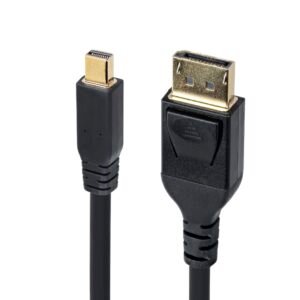 10ft (3m) Mini DisplayPort to DisplayPort 1.4 Cable - 8K 60Hz/4K 120Hz HBR3 HDR, UHD mDP to DP 1.4 Cord, Ultra HD Monitor/Video Cable