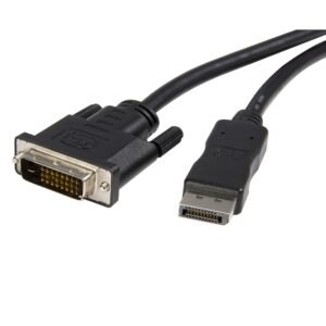 10ft (3m) DisplayPort to DVI Cable - DisplayPort to DVI Adapter Cable 1080p Video - DisplayPort to DVI-D Cable Single Link - DP to DVI
