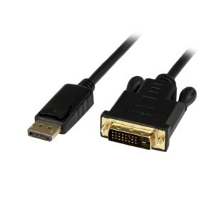 3ft (1m) DisplayPort to DVI Cable - 1080p Video - Active DisplayPort to DVI Adapter Cable - DisplayPort to DVI-D Cable Converter Single