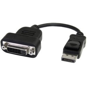 DisplayPort to DVI Adapter - Active DisplayPort to DVI-D Adapter/Video Converter 1080p - DP 1.2 to DVI Monitor Cable Adapter Dongle - DP to