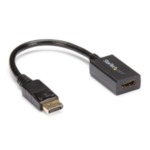 DisplayPort to HDMI Adapter - DP 1.2 to HDMI Video Converter 1080p - DP to HDMI Monitor/TV/Display Cable Adapter Dongle - Passive DP to