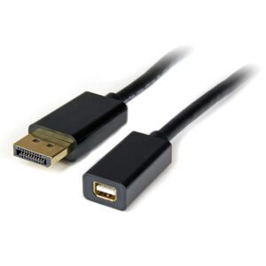 3ft (91cm) DisplayPort to Mini DisplayPort Cable - 4K x 2K UHD Video - DisplayPort Male to Mini DisplayPort Female Adapter Cable - DP