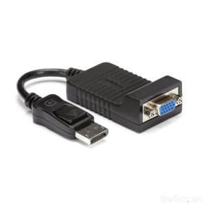 DisplayPort to VGA Adapter - Active DP to VGA Converter - 1080p Video - Durable - DP/DP++ Source to VGA Monitor Cable Adapter Dongle - DP