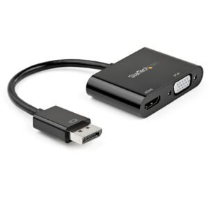DisplayPort to HDMI VGA Adapter - DisplayPort 1.2 HBR2 to HDMI 2.0 (4K 60Hz) or VGA 1080p Converter Dongle - DP to HDMI or VGA Monitor