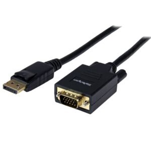 6ft (1.8m) DisplayPort to VGA Cable - Active DisplayPort to VGA Adapter Cable - 1080p Video - DP to VGA Monitor Cable - DP 1.2 to VGA