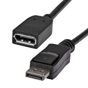 6ft (1.8m) DisplayPort Extension Cable - 4K x 2K Video - DisplayPort Male to Female Extension Cable - DP 1.2 Extender Cable / Cord - DP to