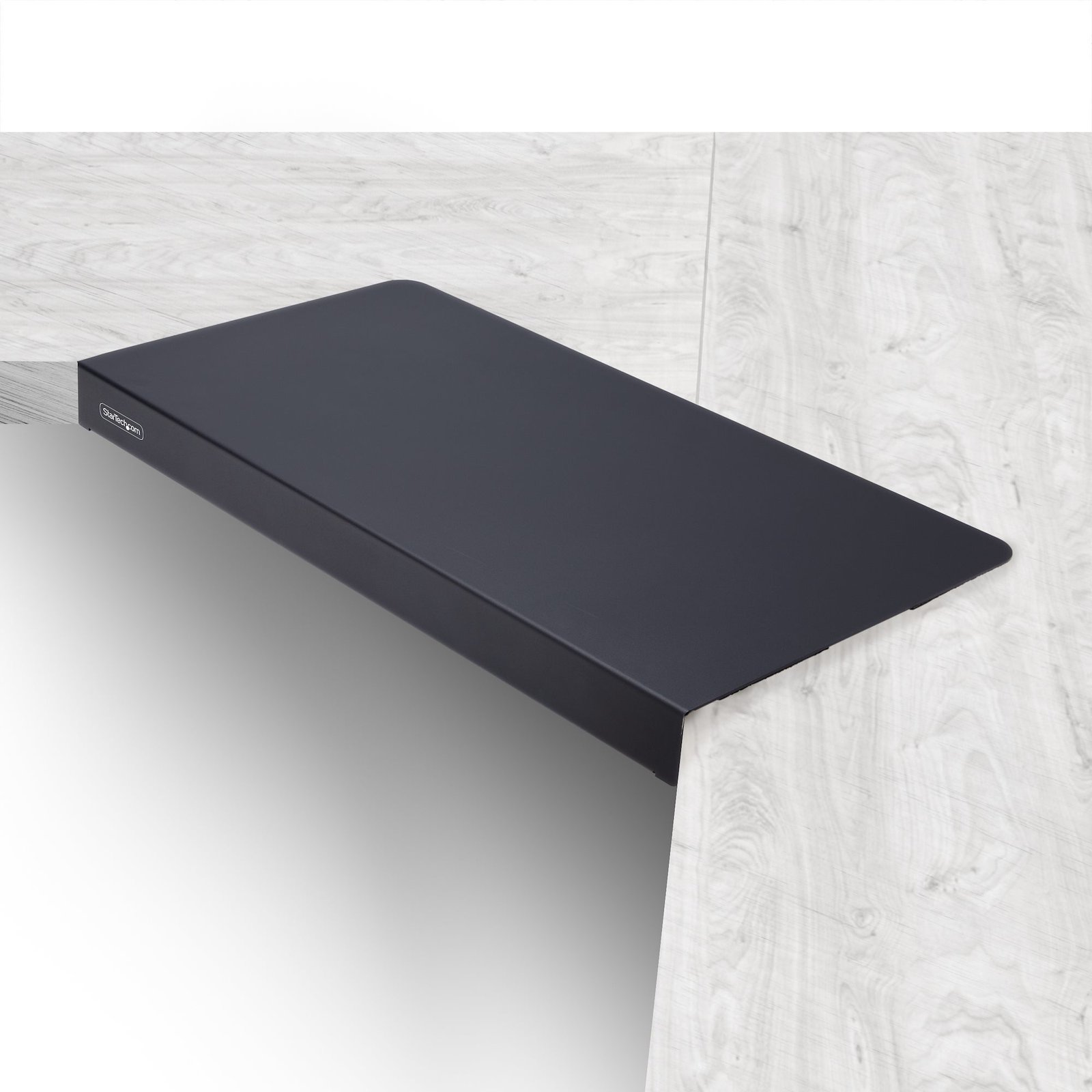 Clamp-On Steel Desk Corner Sleeve for L-Shaped/Corner Desk, For 0.5-1.5in (12.7-38.1mm) Desks, Increase Space for Keyboard/Mouse, Desk