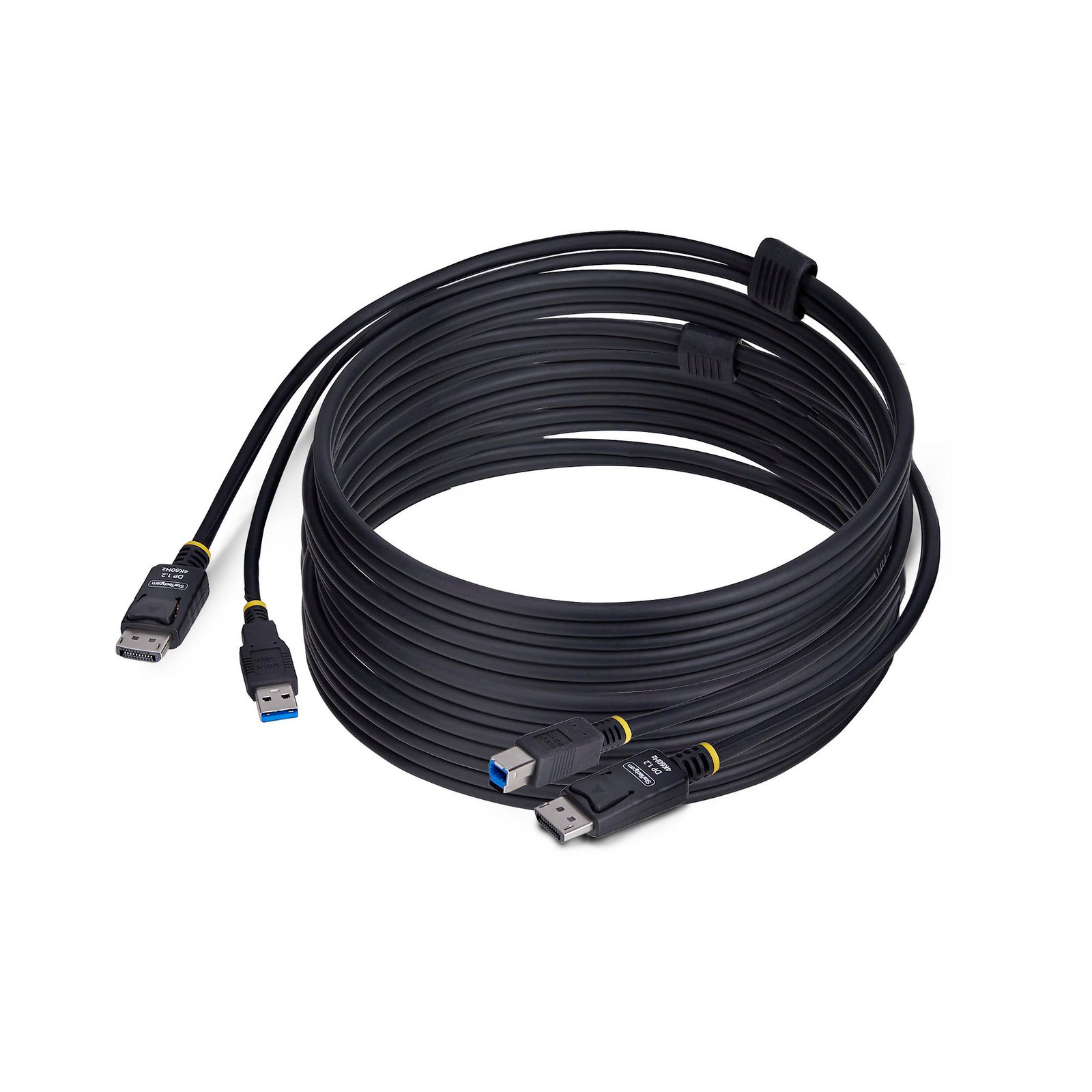 10ft (3m) DisplayPort and USB 5Gbps KVM Cable, 4K 60Hz, Universally Compatible DP 1.2/USB 3.0 Combo Cable for KVM Switches