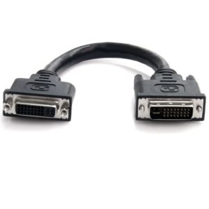 6in DVI-I Dual Link Digital Analog Port Saver Extension Cable M/F