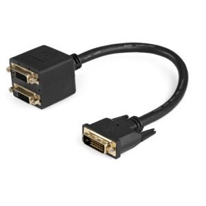 1 ft DVI-D to 2x DVI-D Digital Video Splitter Cable - M/F