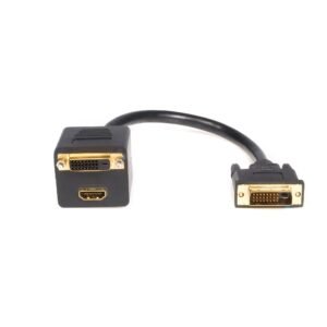 1 ft DVI-D to DVI-D & HDMI Splitter Cable - M/F